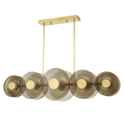 Griston 10 Light Linear in Aged Brass by Pembrooke & Ives