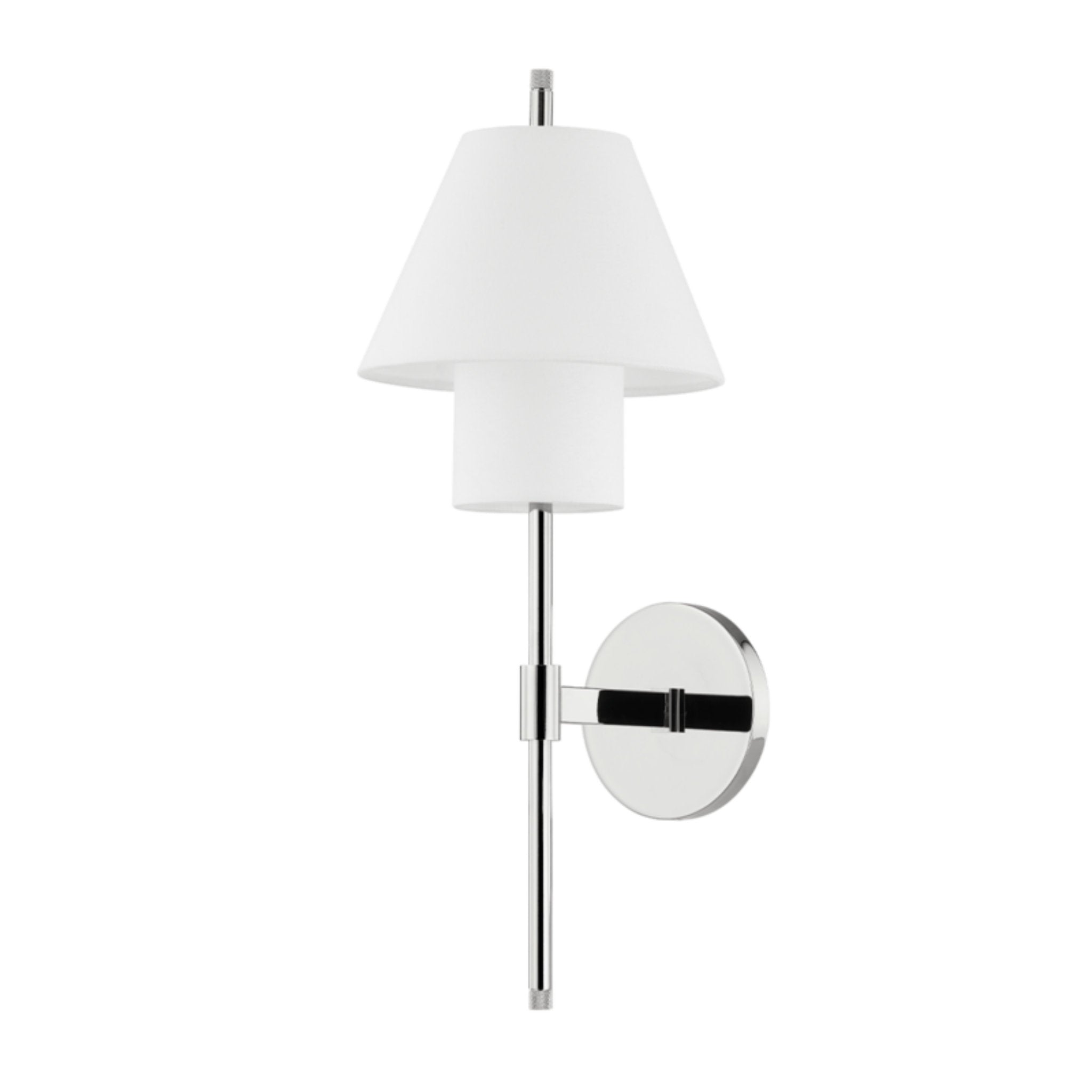 Glenmoore 1 Light Wall Sconce in Polished Nickel by Pembrooke & Ives