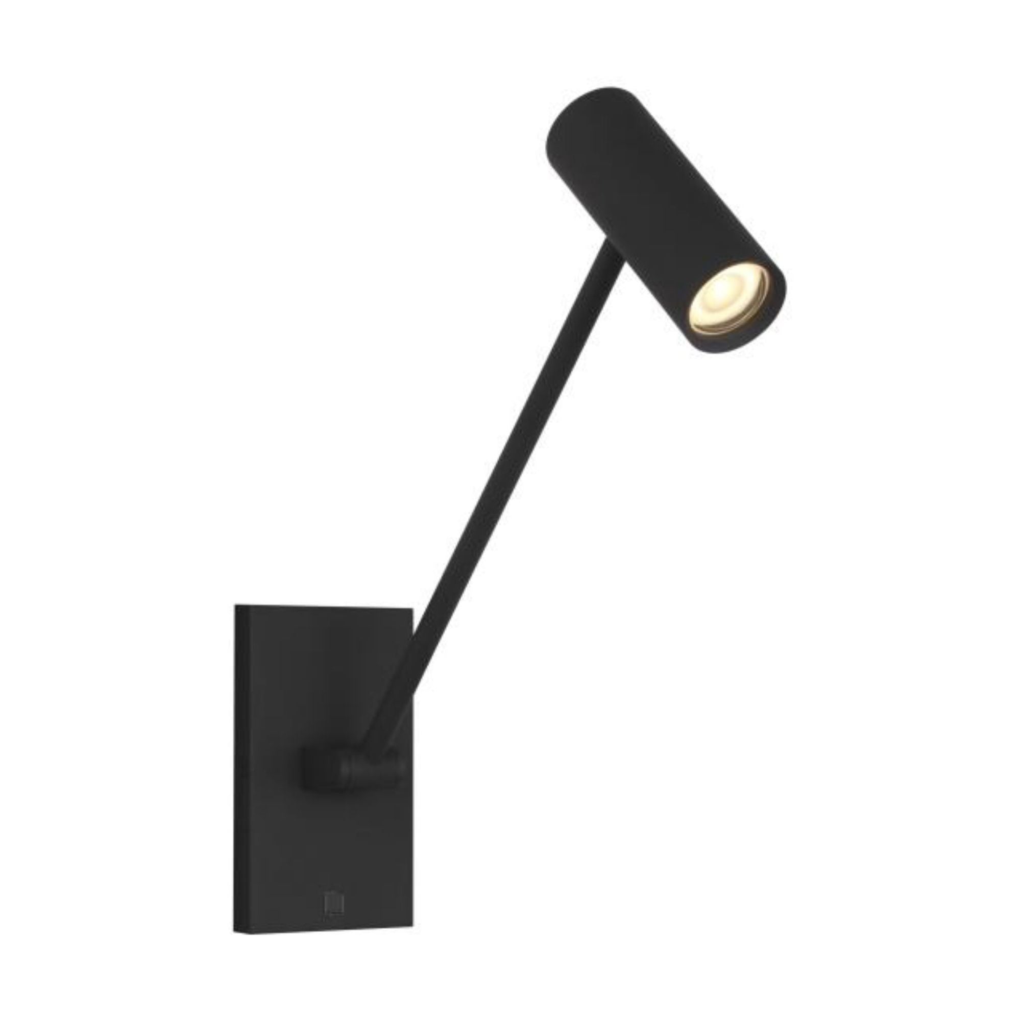 Ponte Small Task Sconce Wall Collection 1-Light 3000K Nightshade Black by Sean Lavin