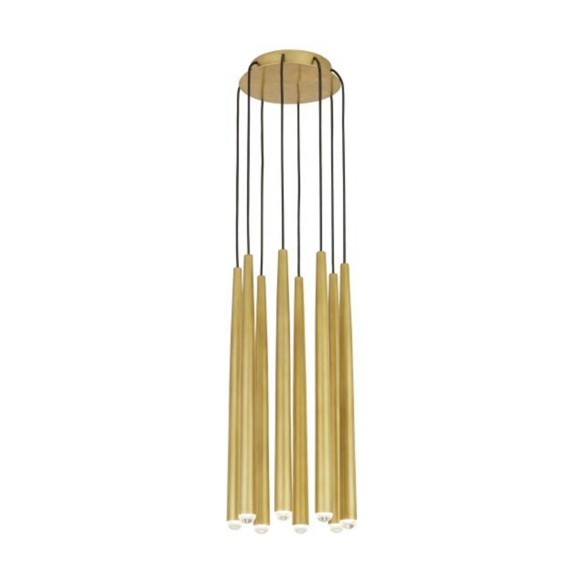 Pylon 8 Light Chandelier ESSENCE 8-Light LED 3000K Natural Brass by Sean Lavin