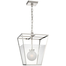 Ray Booth Illume 18" Lantern in Polished Nickel with Clear Glass