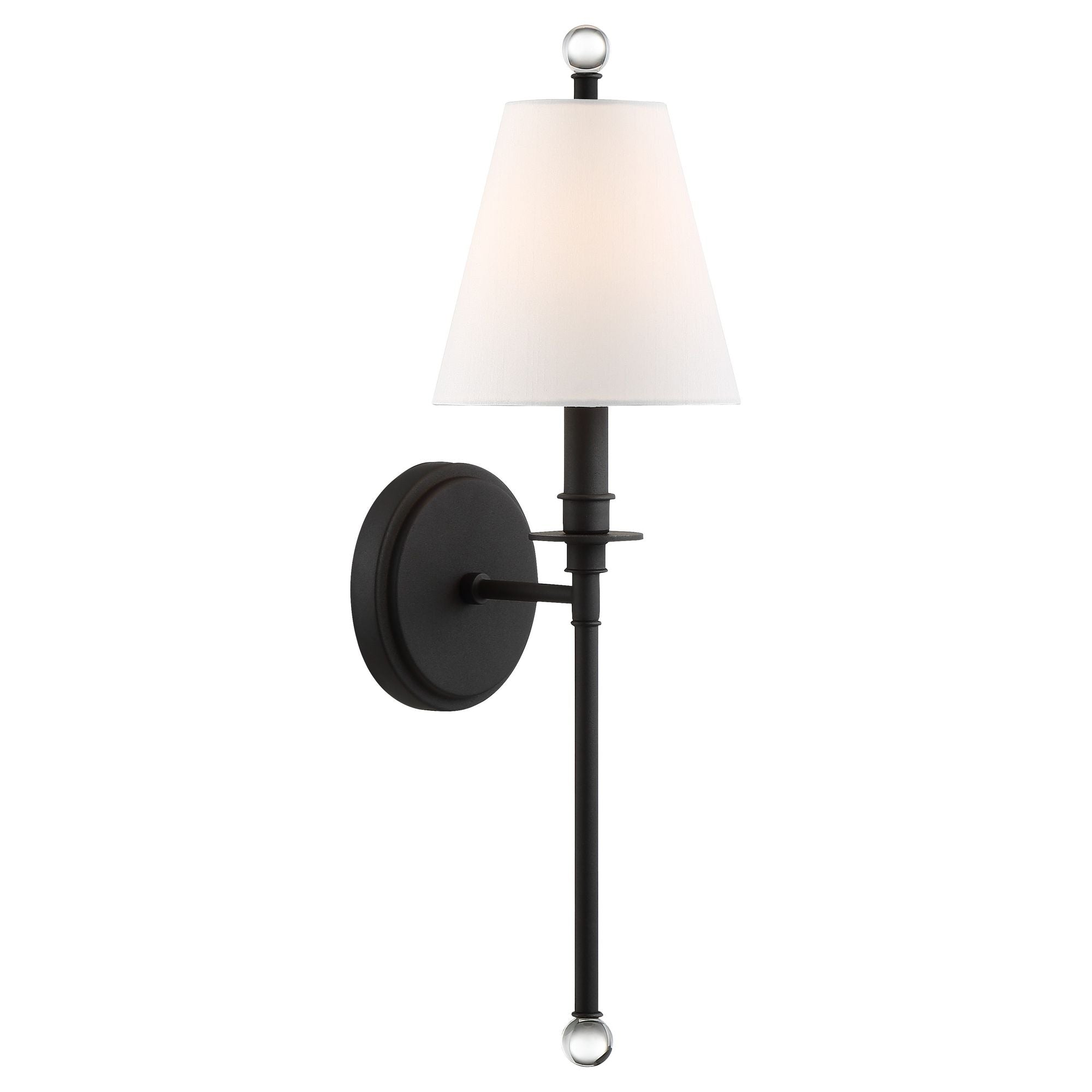 Riverdale 6'' Black Forged Sconce Black 6"W x 14.5"H x 7"D