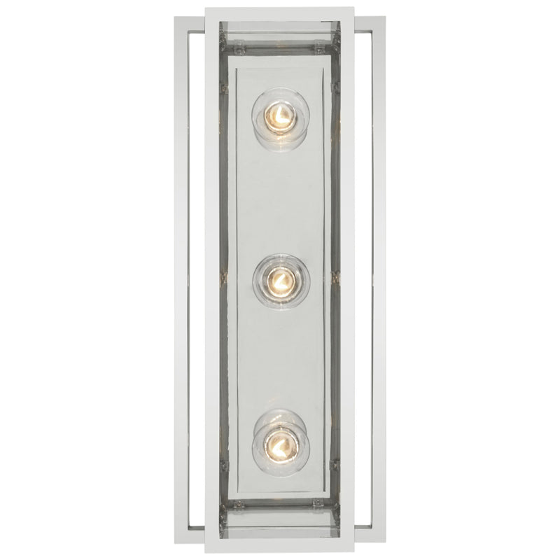 Ian K. Fowler Halle 18" Vanity Light in Polished Nickel with Clear Glass