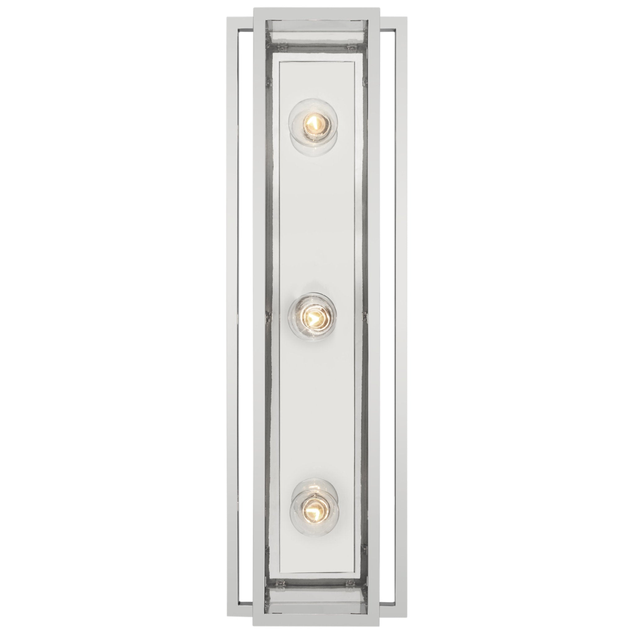 Ian K. Fowler Halle 24" Vanity Light in Polished Nickel with Clear Glass