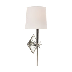 Ian K. Fowler Etoile Sconce in Polished Nickel with Natural Paper Shield