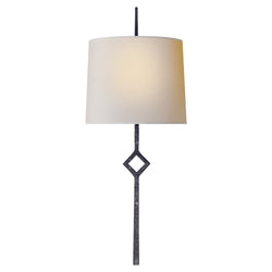 Studio VC Cranston Small Sconce in Aged Iron with Natural Paper Shade