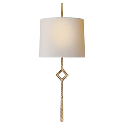 Studio VC Cranston Small Sconce in Gilded Iron with Natural Paper Shade