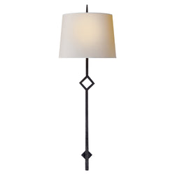 Studio VC Cranston Large Sconce in Aged Iron with Natural Paper Shade