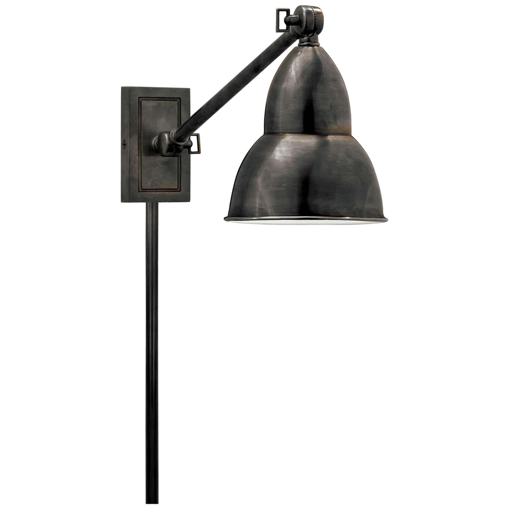 Visual Comfort French Library Single Arm Wall Lamp in Bronze