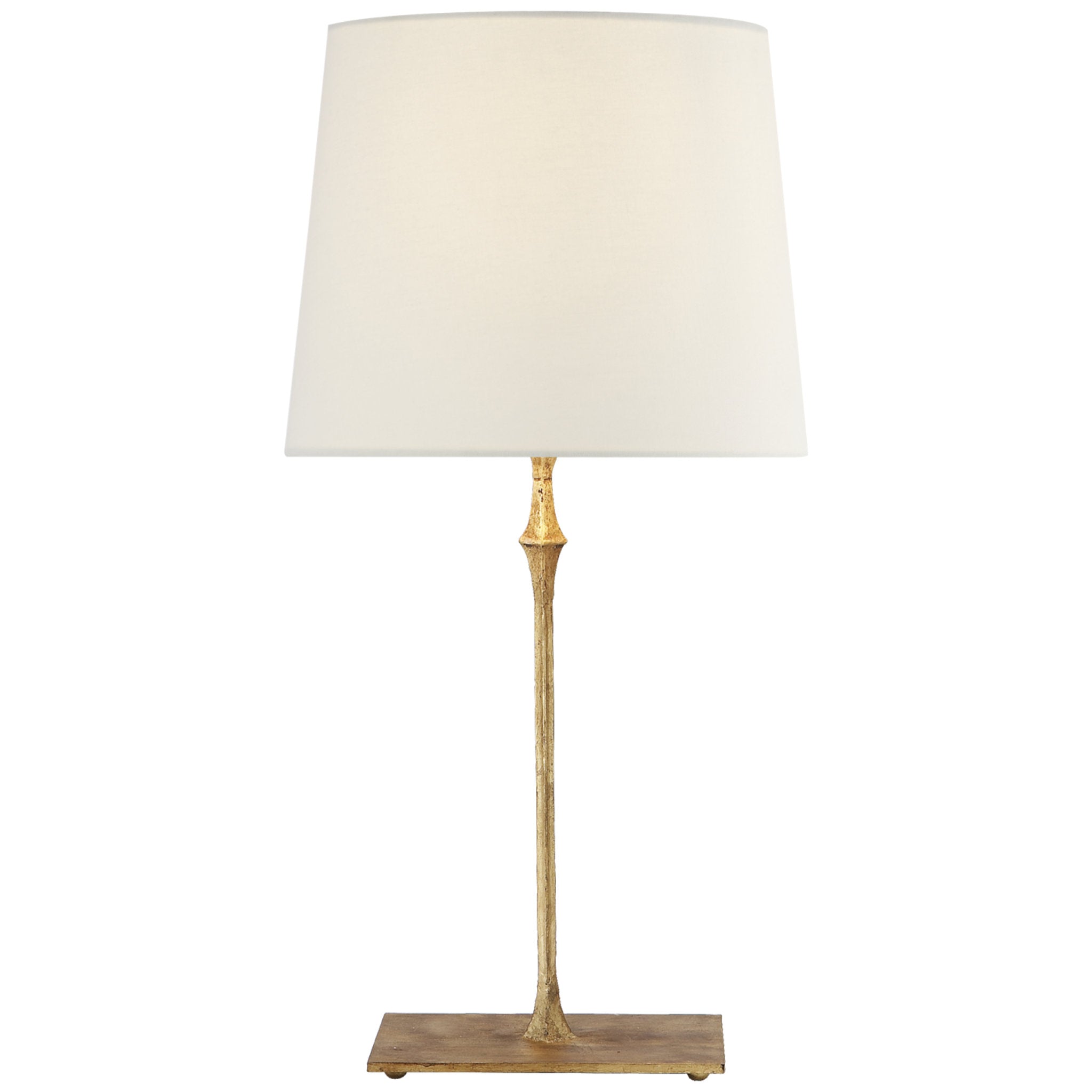 Visual Comfort Dauphine Bedside Lamp in Gilded Iron with Linen Shade