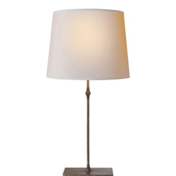 Studio VC Dauphine Table Lamp in Aged Iron with Natural Paper Shade