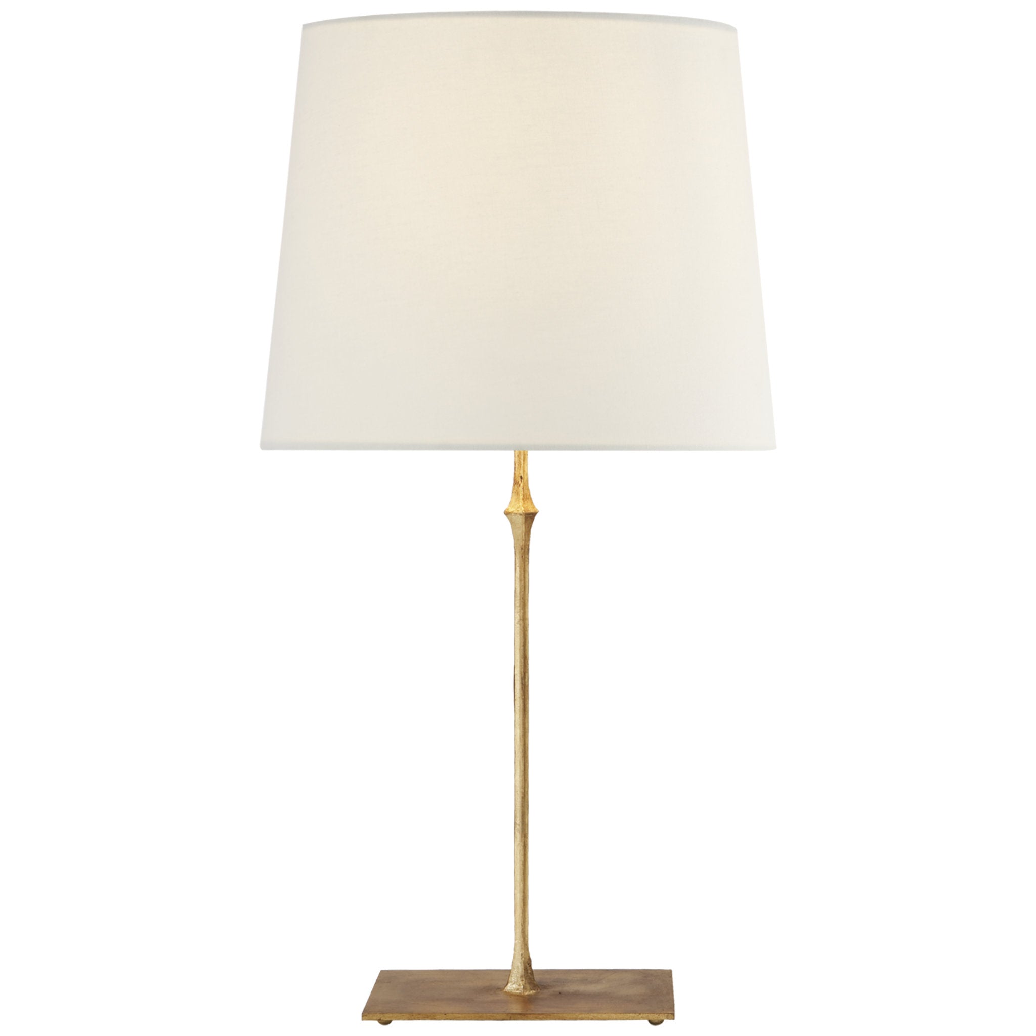 Visual Comfort Dauphine Table Lamp in Gilded Iron with Linen Shade