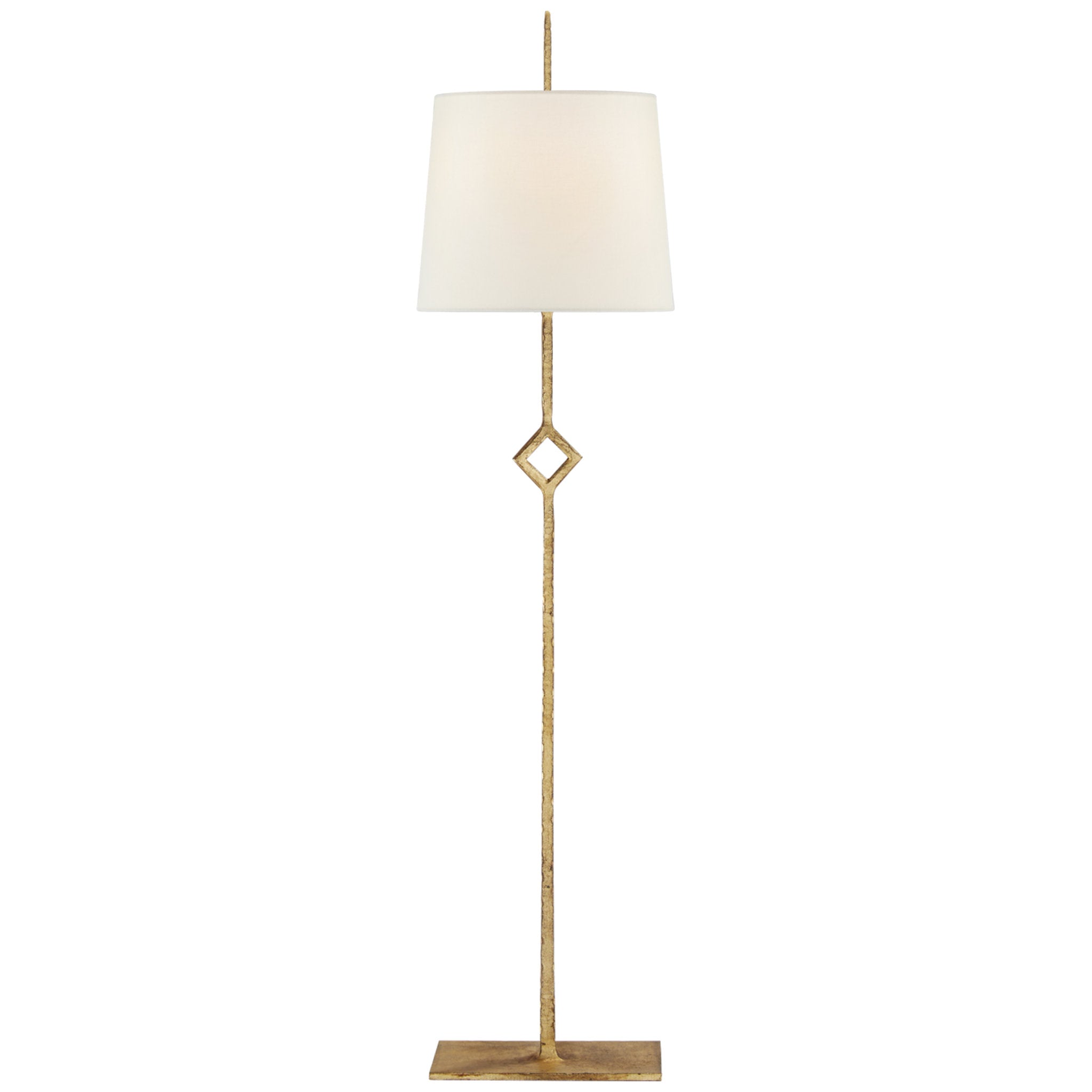 Visual Comfort Cranston Buffet Lamp in Gilded Iron with Linen Shade