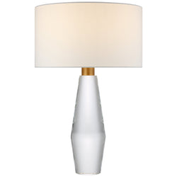 Ian K. Fowler Tendmond Large Table Lamp in Clear Glass with Linen Shade