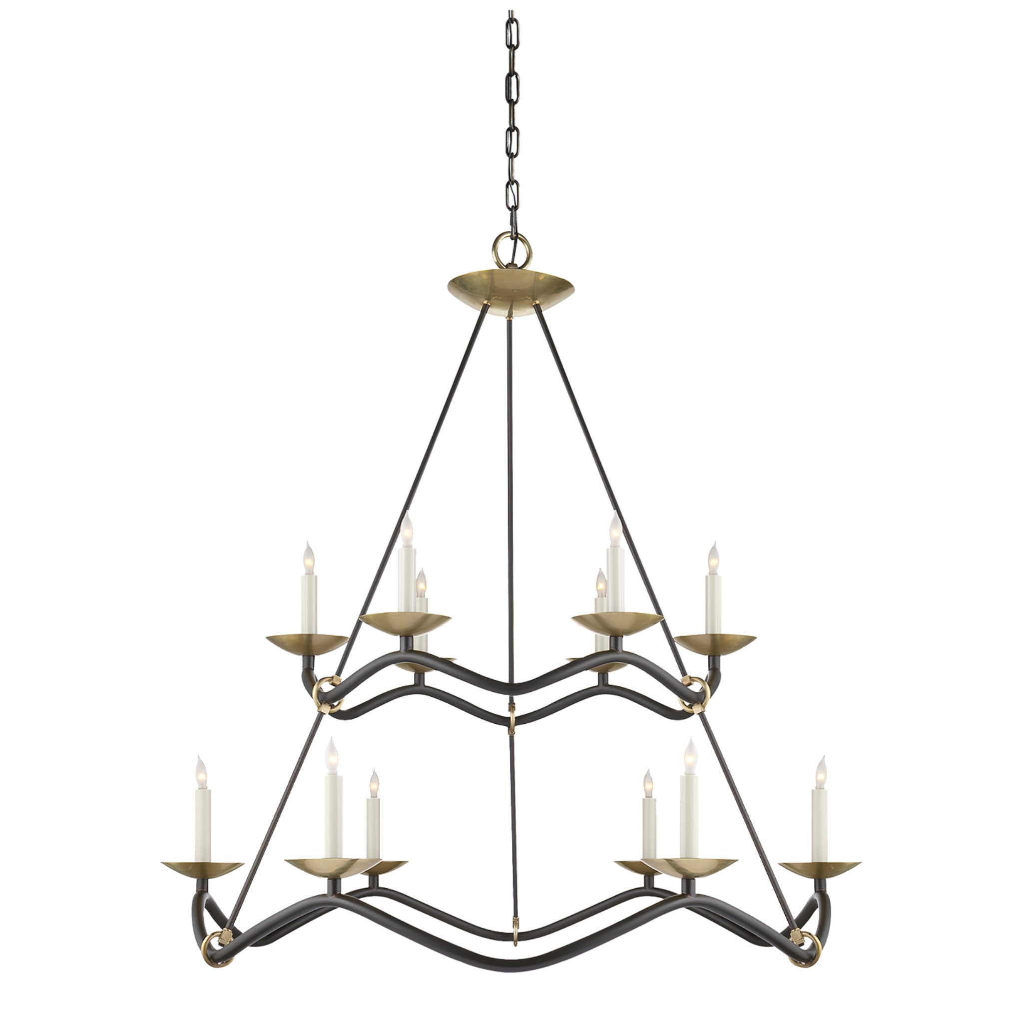 Barry Goralnick Choros Two-Tier Chandelier in Aged Iron