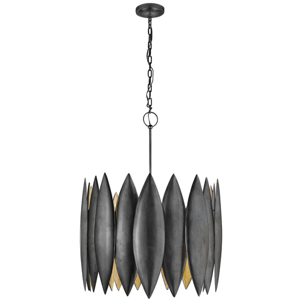Barry Goralnick Hatton Large Chandelier in Aged Iron