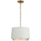 Marie Flanigan Sydney Small Pendant in Soft Brass with Matte White and