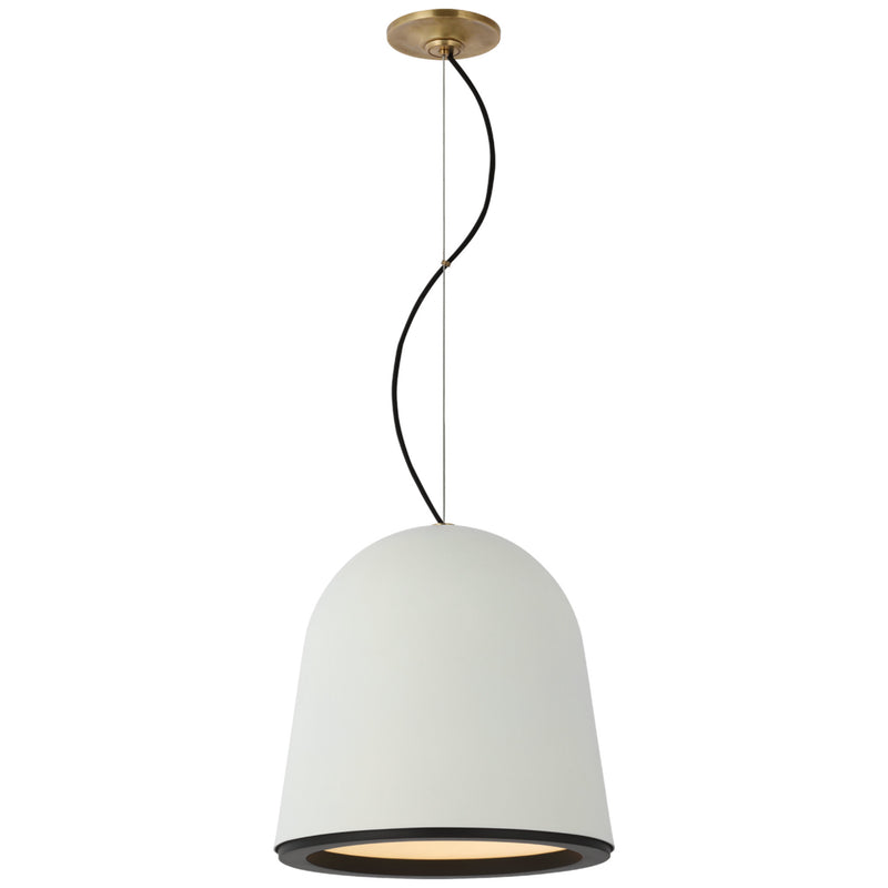 Marie Flanigan Murphy Small Pendant in Plaster White and Matte Black