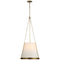 Marie Flanigan Reese 18" Pendant in Soft Brass with Linen Shade