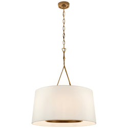 Studio VC Dauphine Large Hanging Shade in Gilded Iron with Linen Shade