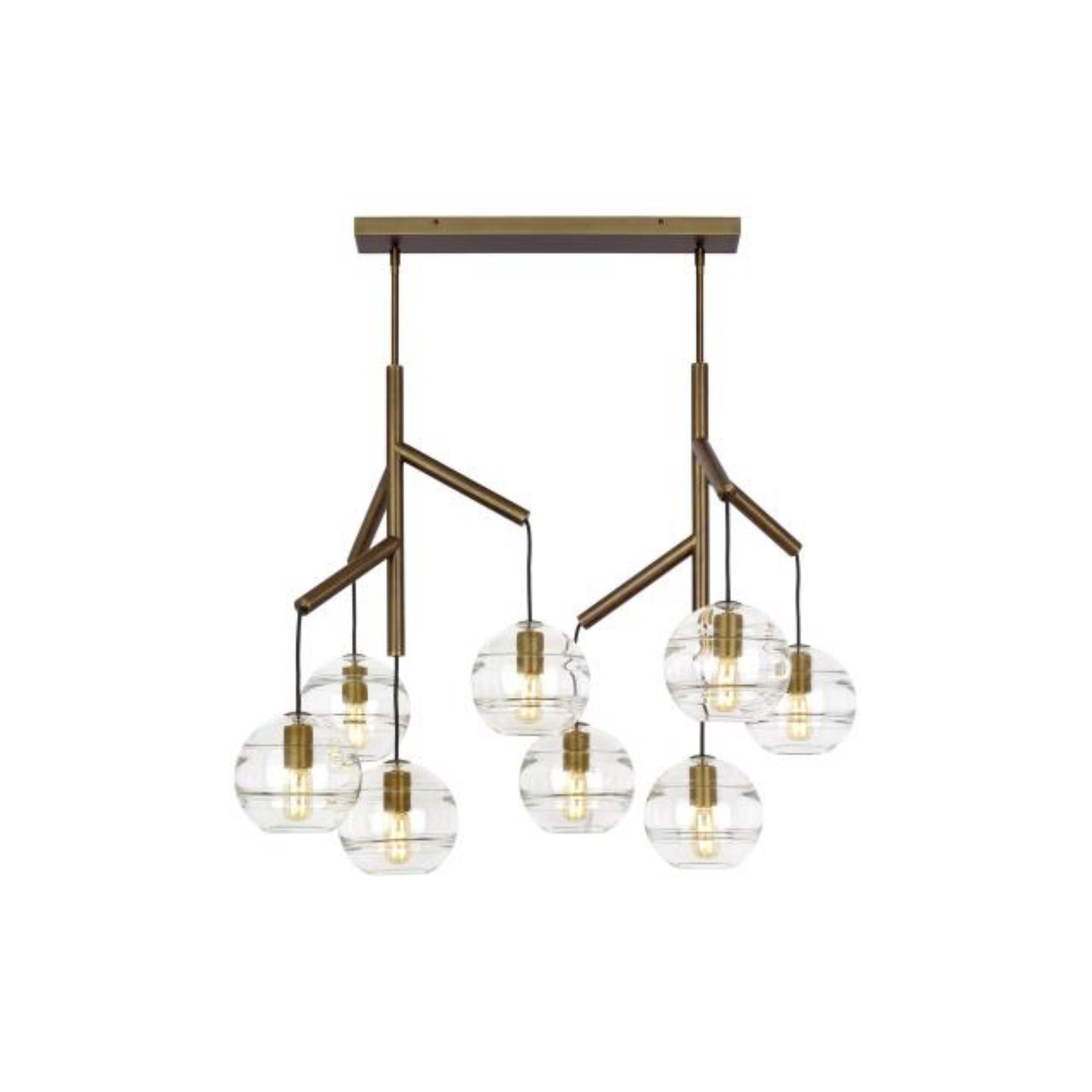 Sedona Double Chandelier Chandeliers 8-Light Aged Brass by Sean Lavin