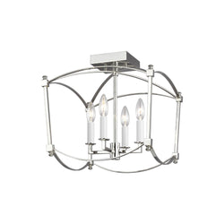 Generation Lighting SF350PN Feiss Thayer 4 Light Ceiling Light in Polished Nickel