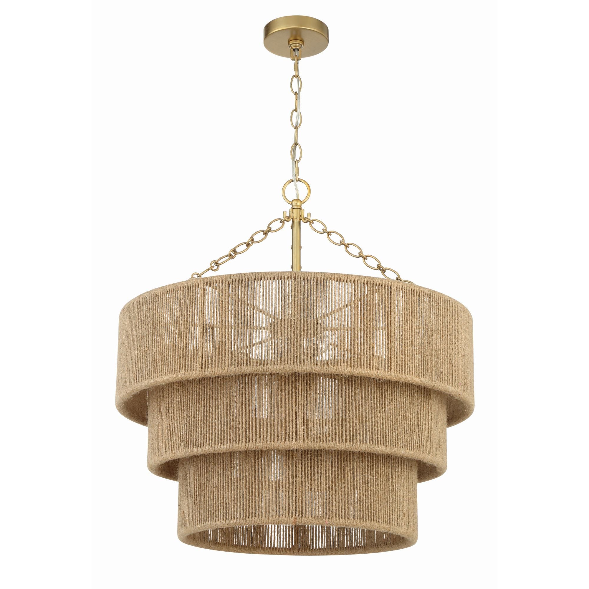 Shyla 24'' Soft Gold Chandelier Tan 24"W x 25.5"H x 24"D