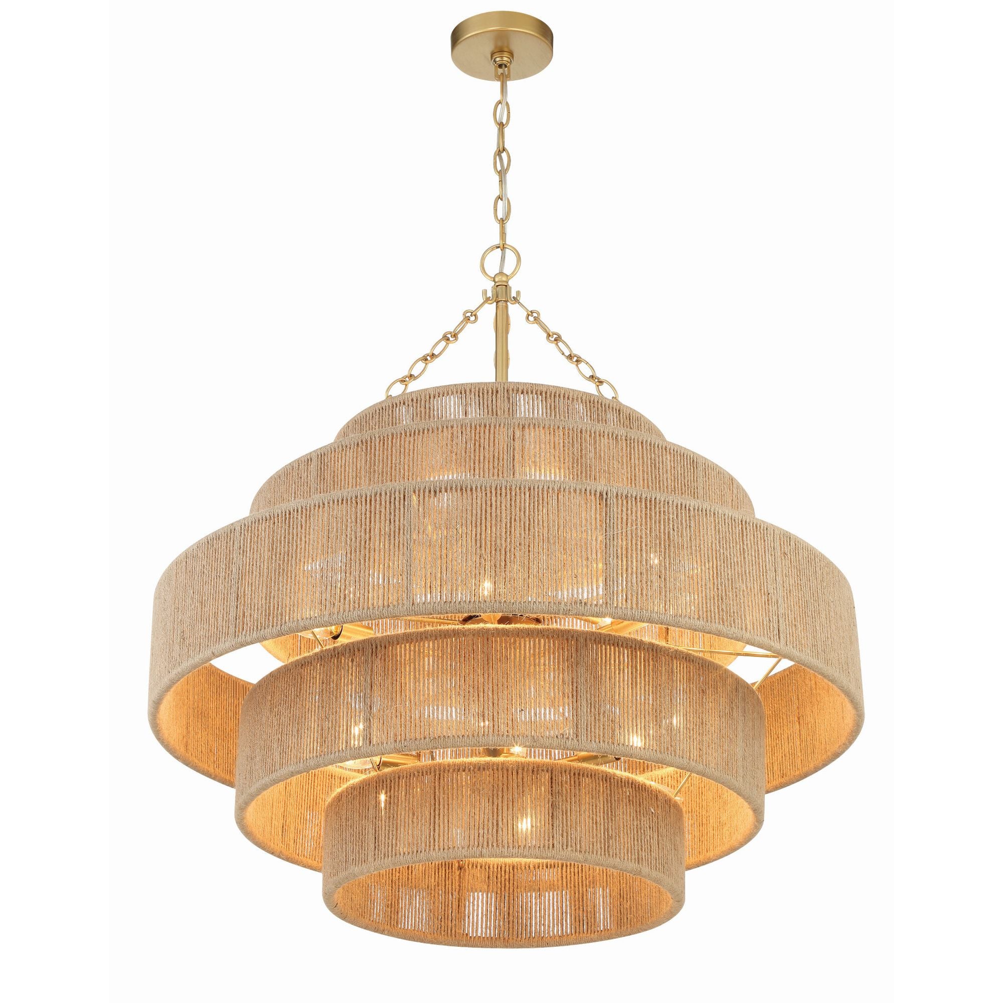 Shyla 32'' Soft Gold Chandelier Tan 32"W x 33"H x 32"D
