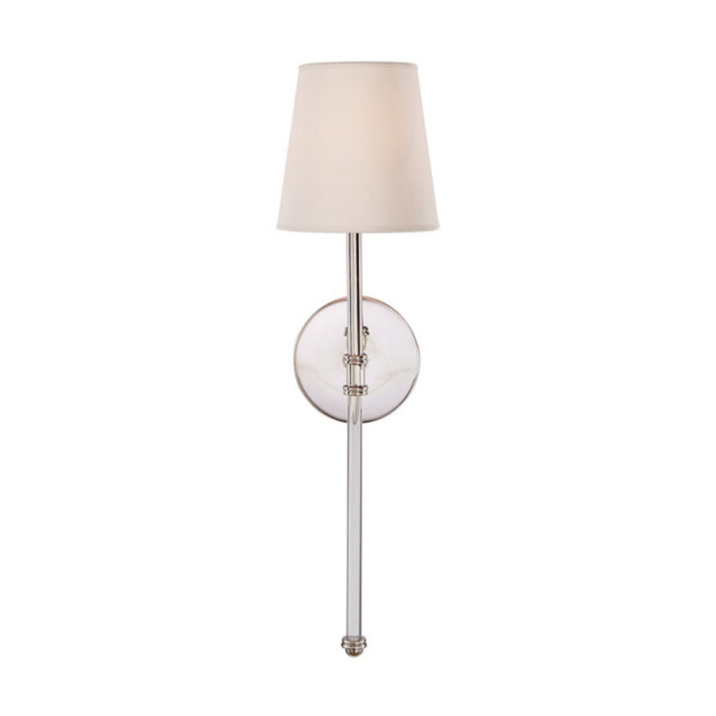 Suzanne Kasler Camille Sconce in Polished Nickel with Natural Paper Shade