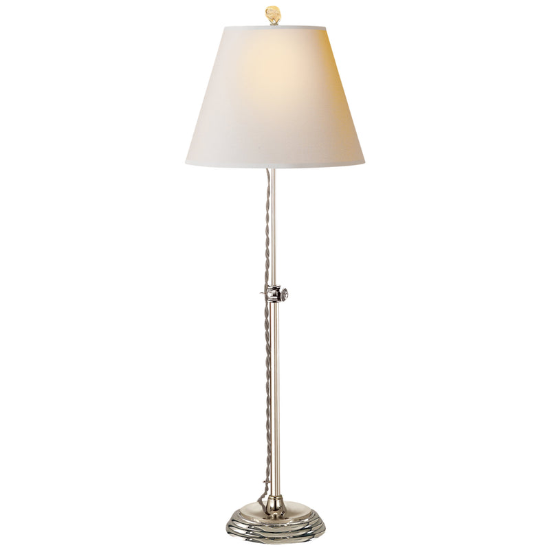 Suzanne Kasler Wyatt Accent Lamp in Polished Nickel with Natural Paper Shade