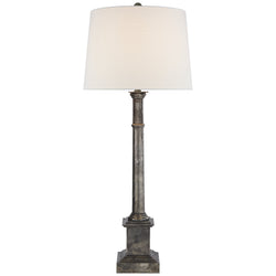 Suzanne Kasler Josephine Table Lamp in Sheffield Silver with Linen Shade