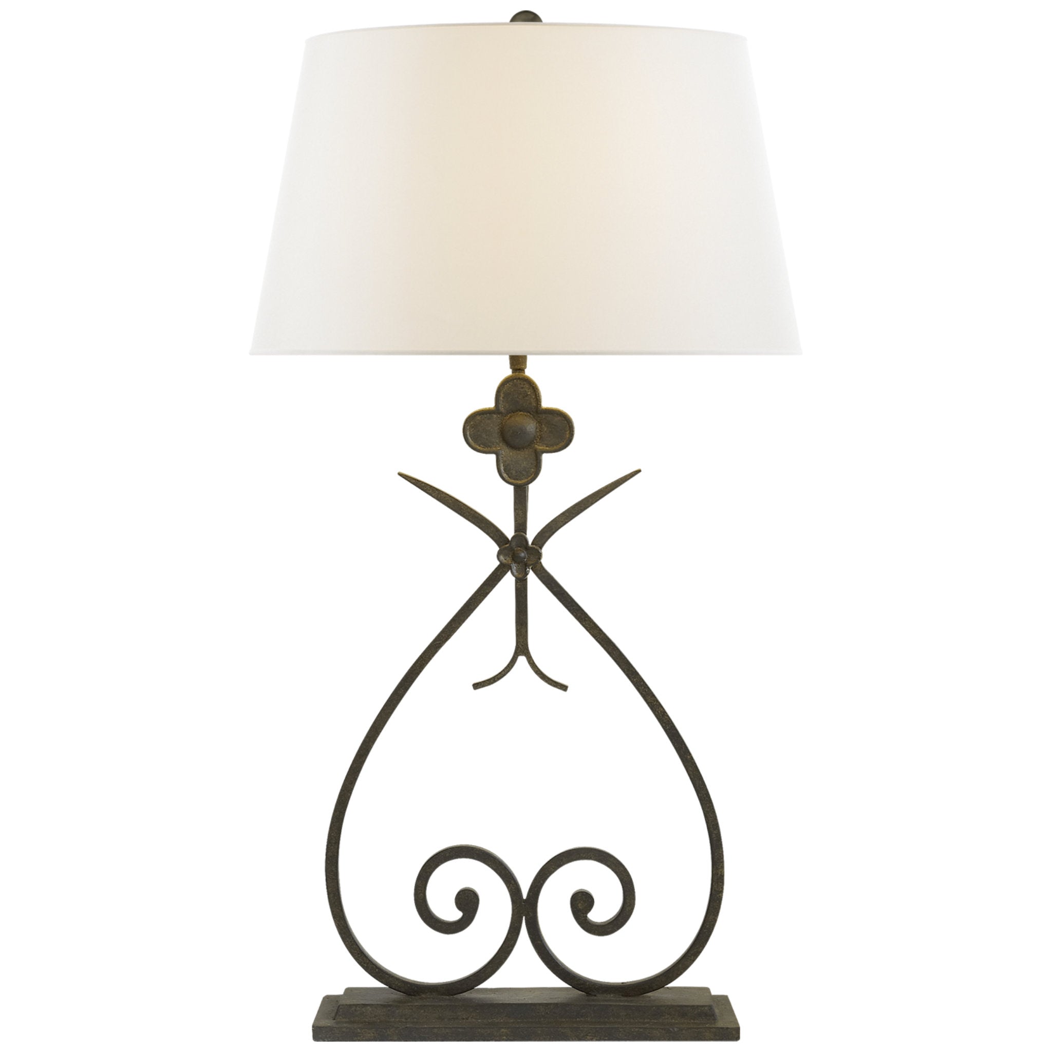 Suzanne Kasler Harper Table Lamp in Natural Rust with Linen Shade