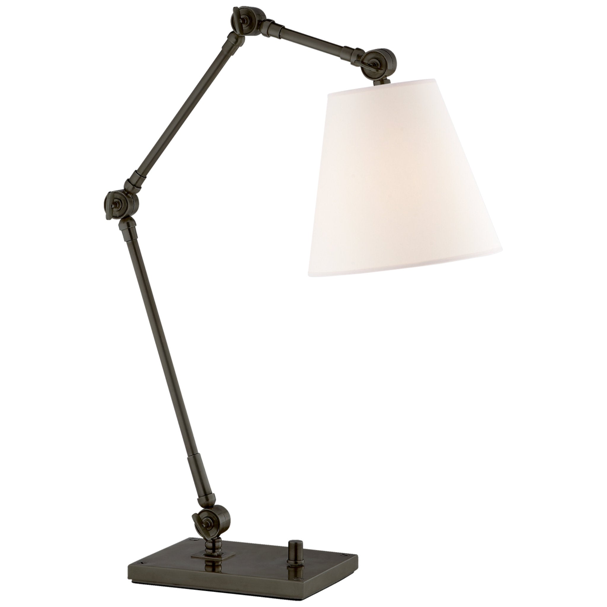 Suzanne Kasler Graves Task Lamp in Bronze with Linen Shade