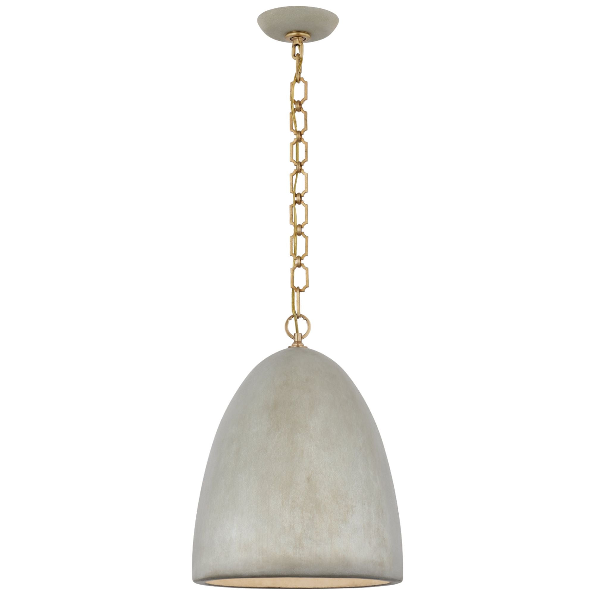Suzanne Kasler Elliot Medium Dome Pendant in Portland Gray Ceiling Light W14" x H18.5"