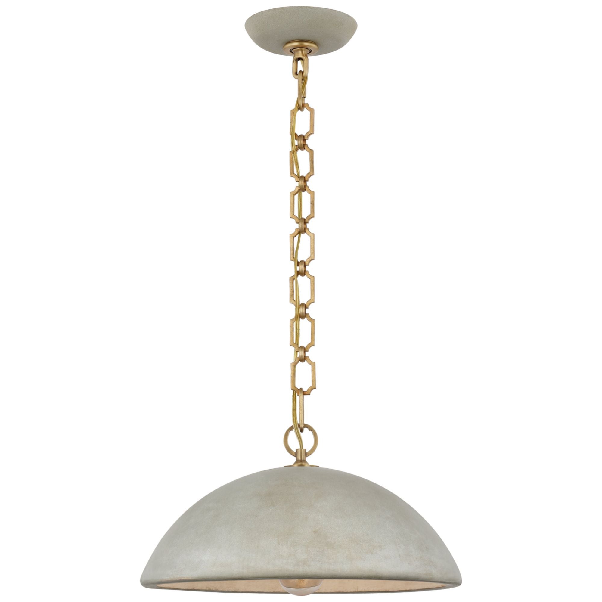 Suzanne Kasler Elliot Large Pendant in Portland Gray Ceiling Light W16" x H8"