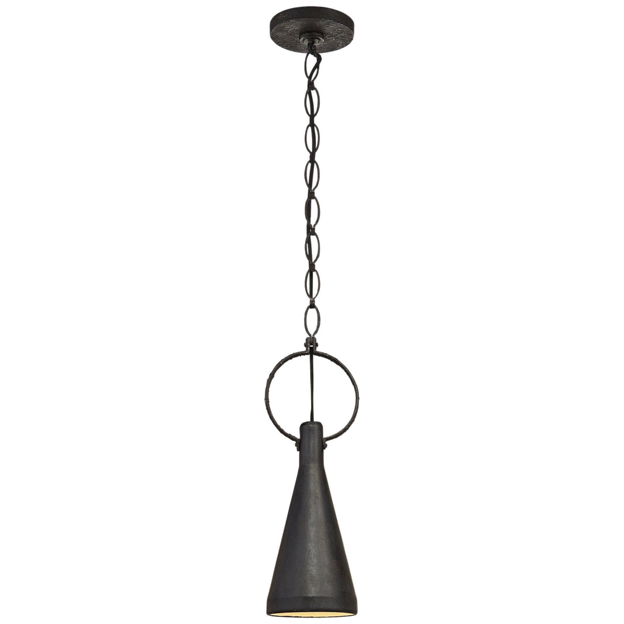 Suzanne Kasler Limoges Small Pendant in Natural Rust with Aged Iron Shade