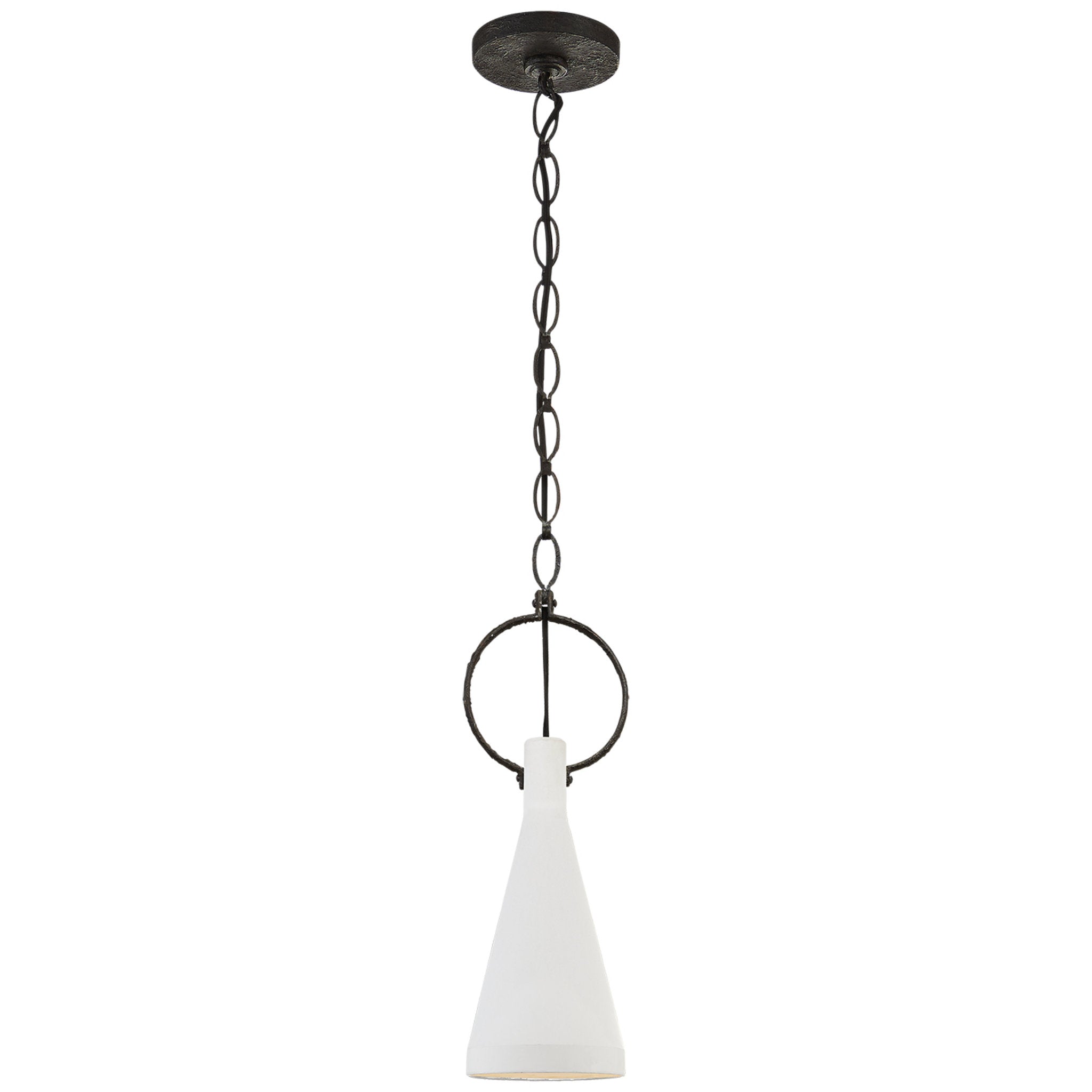 Suzanne Kasler Limoges Small Pendant in Natural Rust with Plaster White Shade