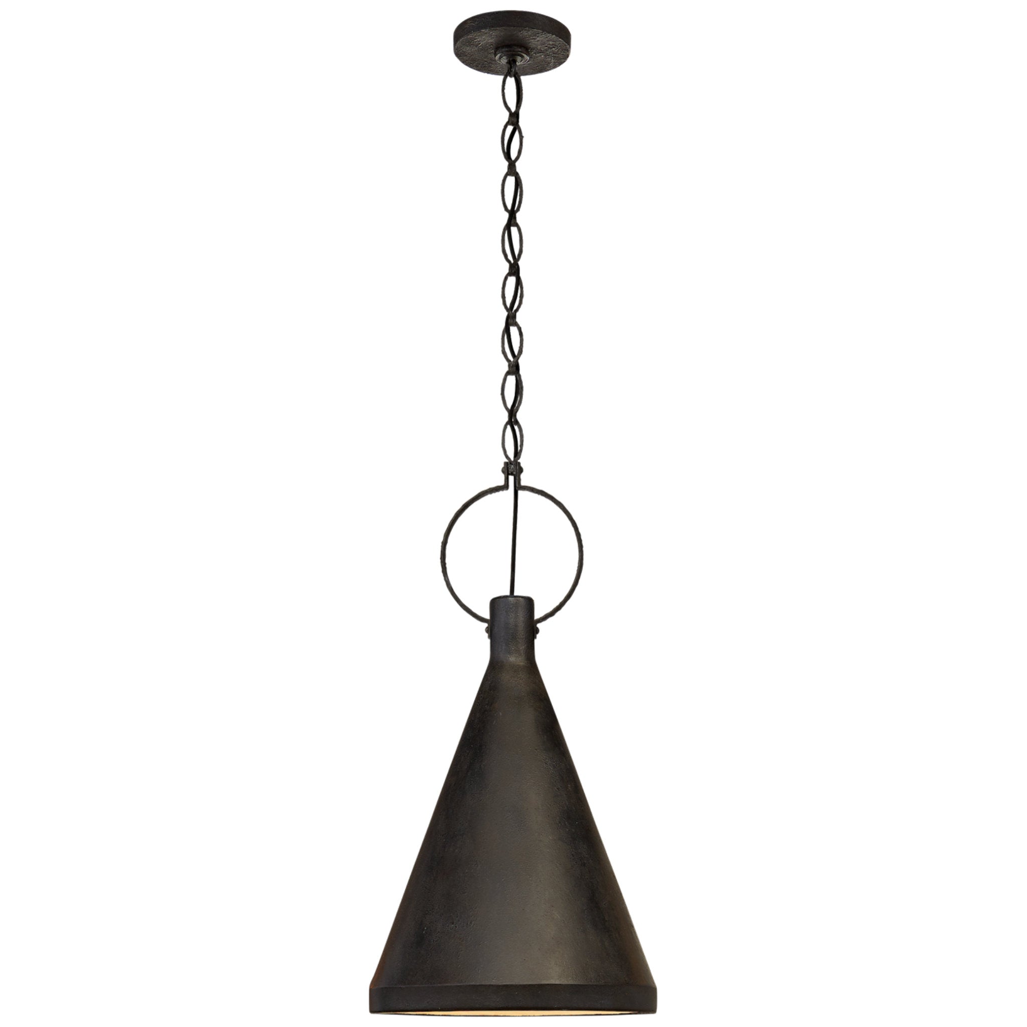 Suzanne Kasler Limoges Medium Tall Pendant in Natural Rust with Aged Iron Shade