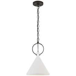 Suzanne Kasler Limoges Medium Pendant in Natural Rust with Plaster White Shade