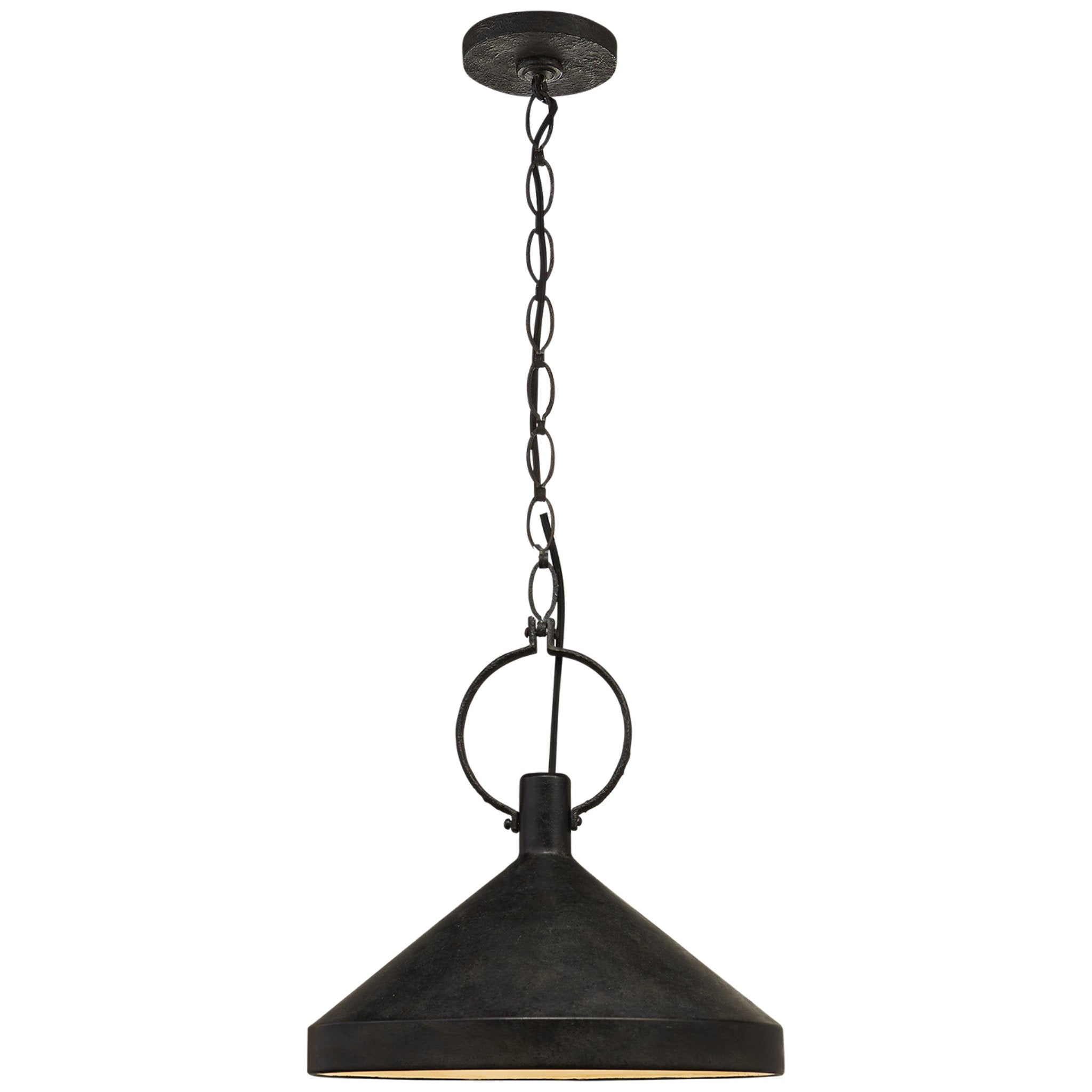 Suzanne Kasler Limoges Large Pendant in Natural Rust with Aged Iron Shade
