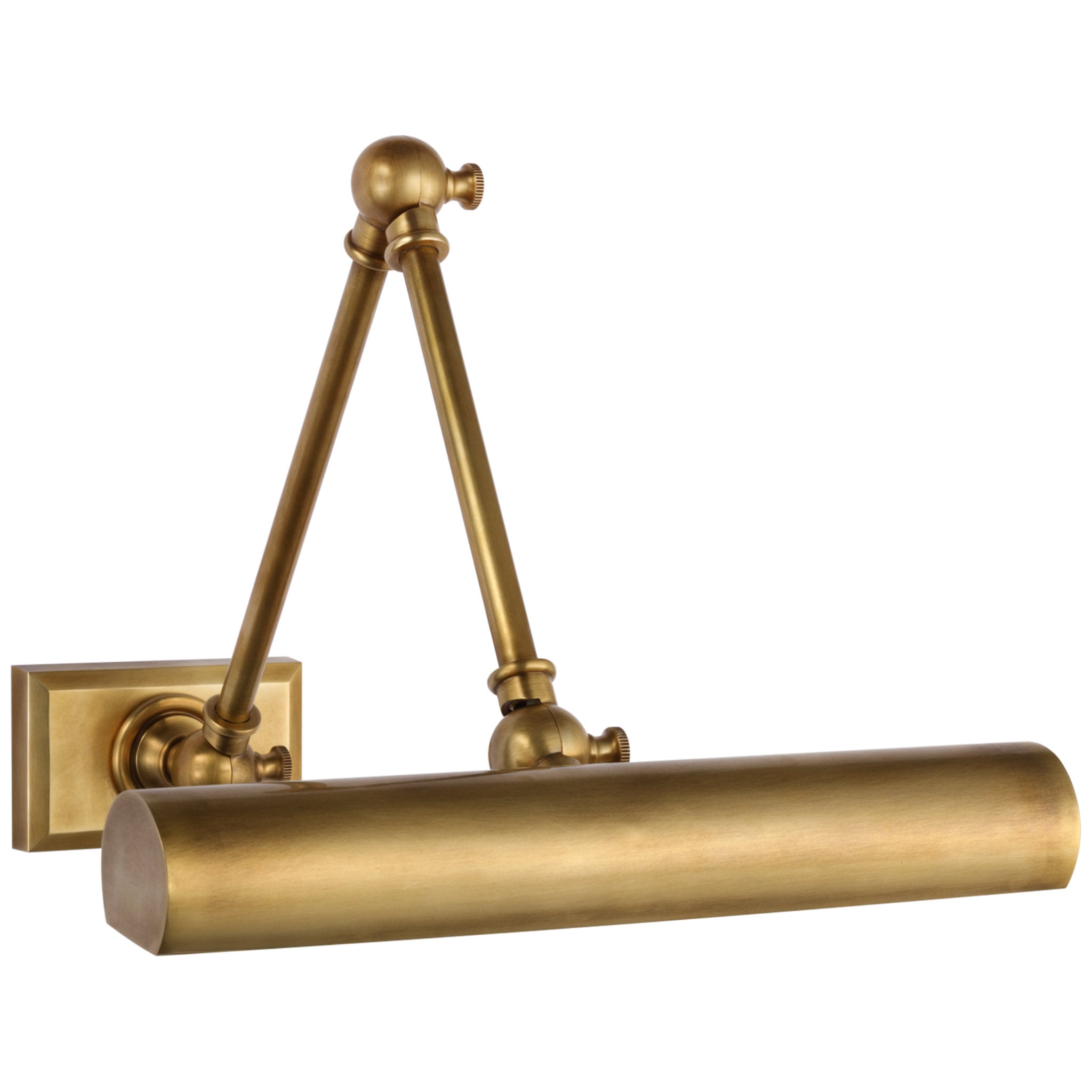 Brass Picture Light - 19 Inch Modern Vanity Light, 3000K & 6000K Bulbs, 360° Rotatable Shade