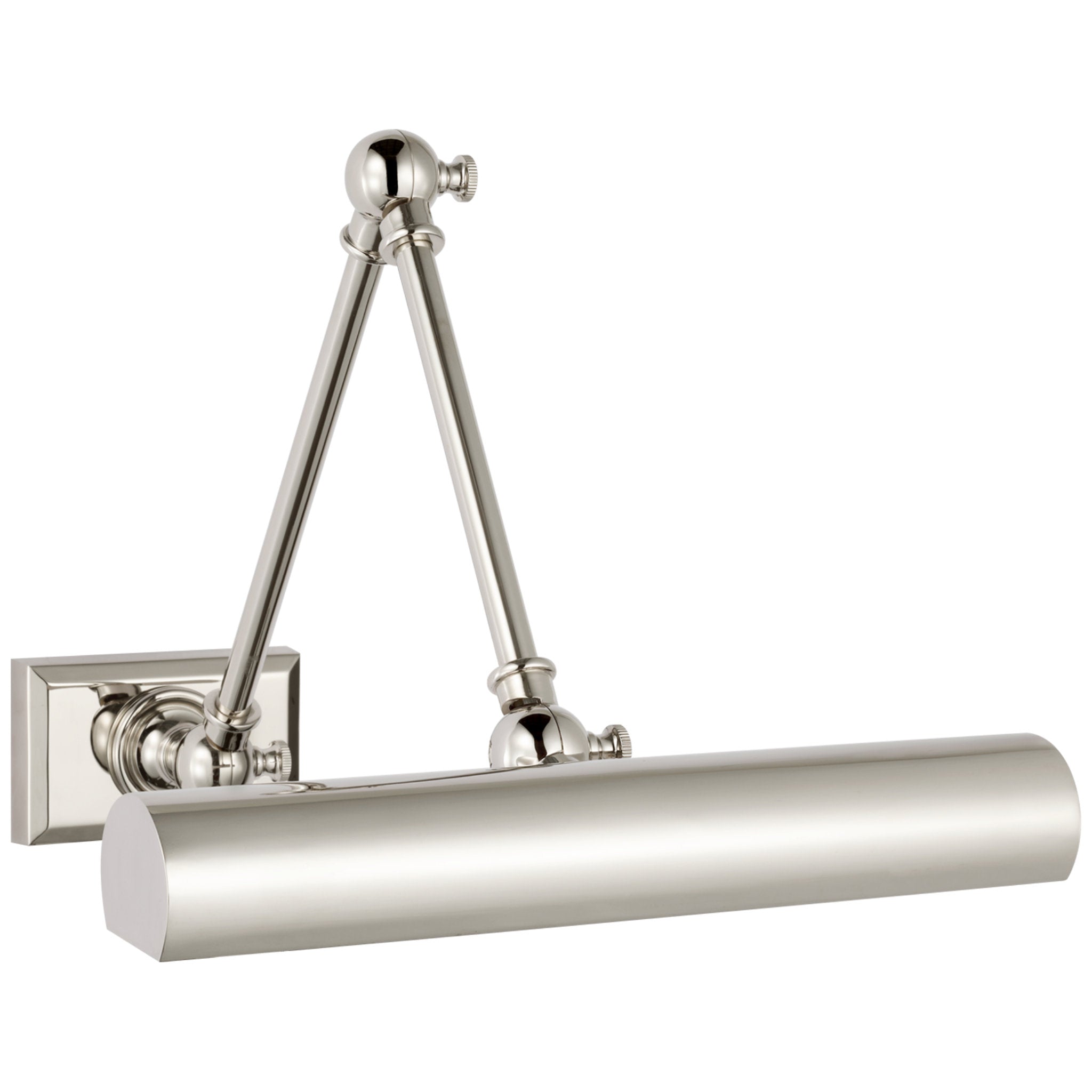 Chapman & Myers Cabinet Maker 12" Double Library Light in Polished Nickel