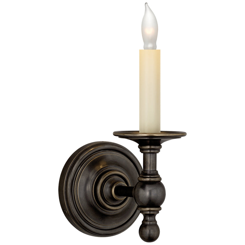 Chapman & Myers Classic Single Sconce in Bronze