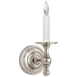 Chapman & Myers Classic Single Sconce in Polished Nickel
