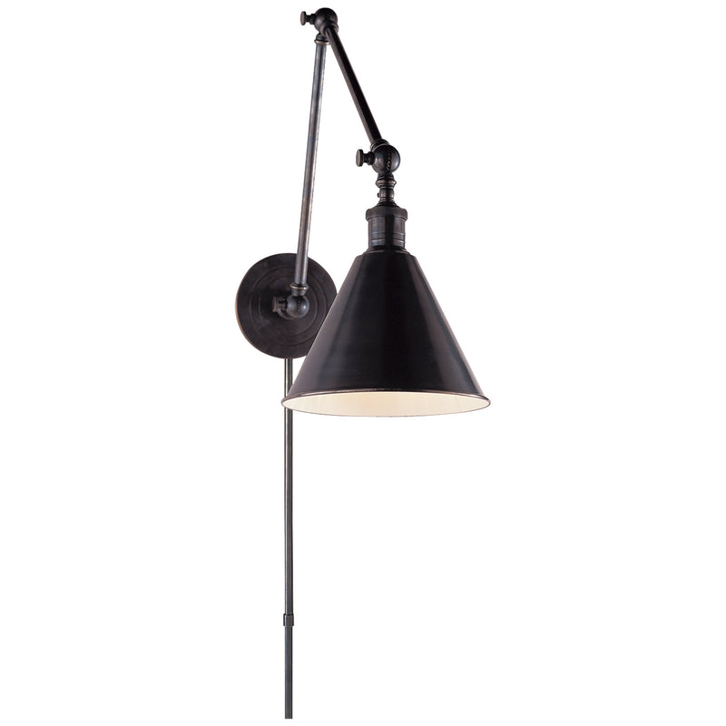 Chapman & Myers Boston Functional Double Arm Library Light in Bronze