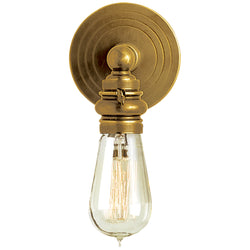 Chapman & Myers Boston Functional Single Light in Hand-Rubbed Antique Brass