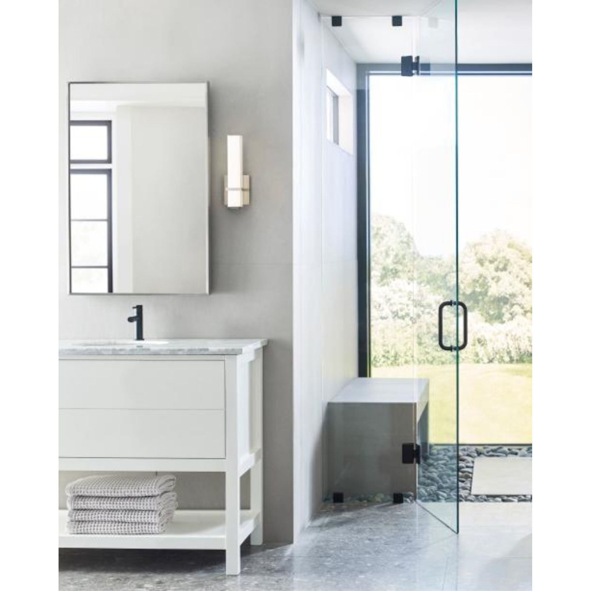 Milan 13 Bath Bath Collection 1-Light LED 3000K Natural Brass by Sean Lavin