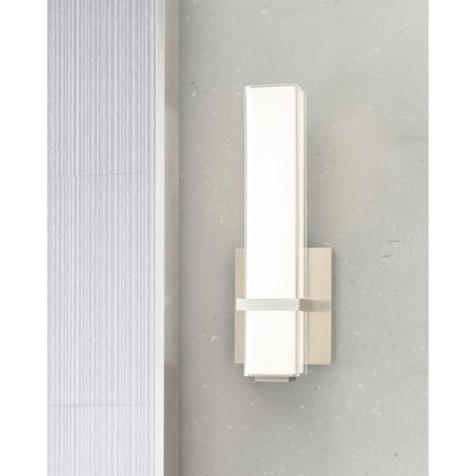 Milan 13 Bath Wall Collection 1-Light LED 3000K Satin Nickel by Sean Lavin