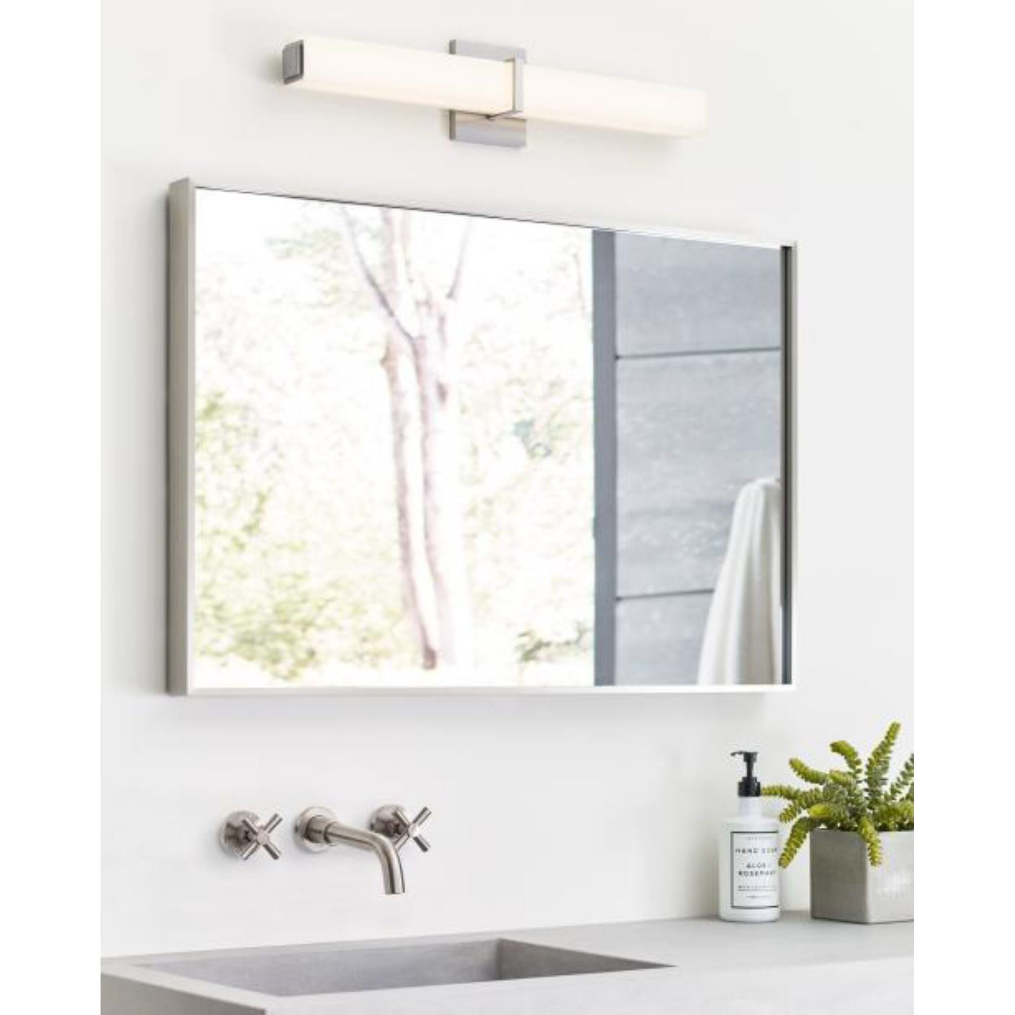 Milan 24 Bath Bath Collection 1-Light LED 3000K Natural Brass by Sean Lavin