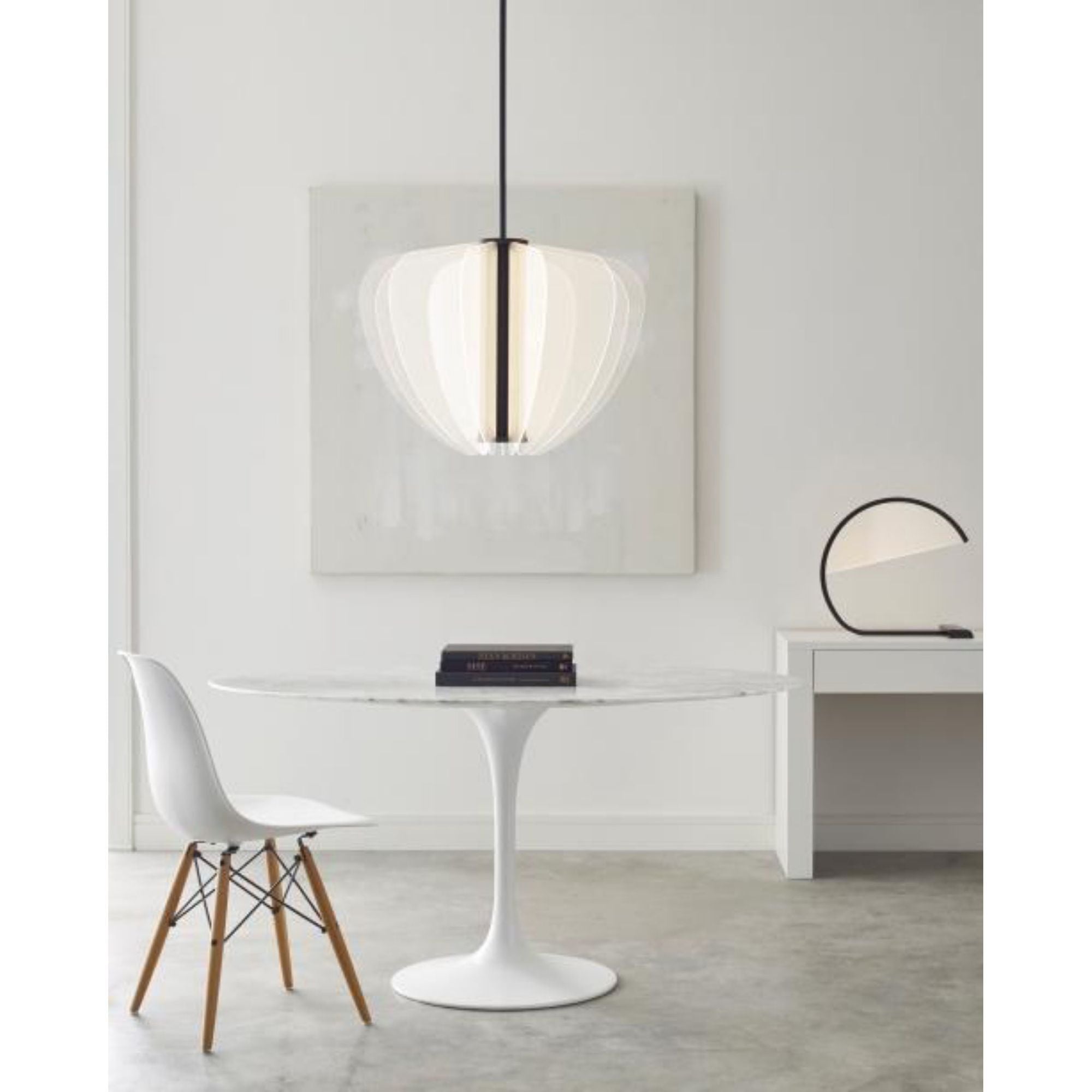 Nyra 28 Chandelier Linear Suspension 1-Light LED 3000K Nightshade Black by Sean Lavin